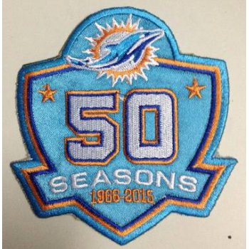 2015 Miami Dolphins 50th Anniversary Patch