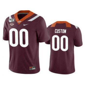 Men's Virginia Tech Hokies Custom Maroon 150th College Football Nike Jersey