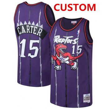 Mitchell and Ness Toronto Raptors Custom Purple Throwback stitched nba jersey