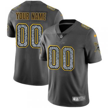 Men's Nike Minnesota Vikings Customized Gray Static Vapor Untouchable Limited NFL Jersey