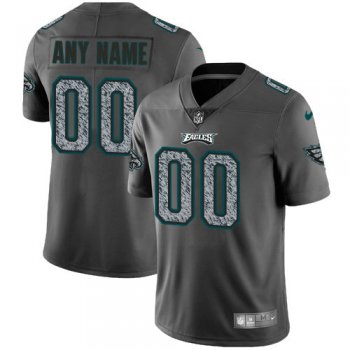 Men's Nike Philadelphia Eagles Customized Gray Static Vapor Untouchable Limited NFL Jersey