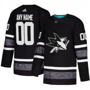 Men's San Jose Sharks adidas Black 2019 NHL All-Star Game Parley Authentic Custom Jersey