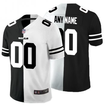 Nike Buffalo Bills Customized Black And White Split Vapor Untouchable Limited Jersey