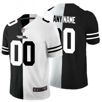 Nike Carolina Panthers Customized Black And White Split Vapor Untouchable Limited Jersey