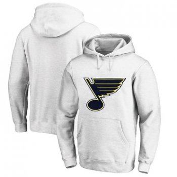 St. Louis Blues White Men's Customized All Stitched Pullover Hoodie