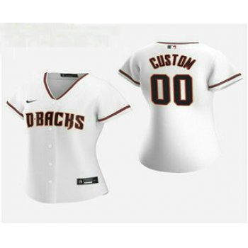 Women's Custom Arizona Diamondbacks 2020 White Home Nike Jersey