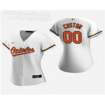 Women's Custom Baltimore Orioles 2020 White Home Nike Jersey