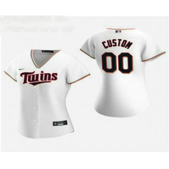 Women's Custom Minnesota Twins 2020 White Home Nike Jersey