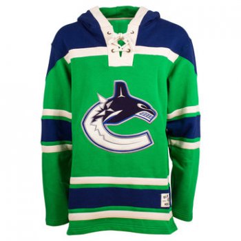 Canucks Green Men's Customized Hooded Sweatshirt