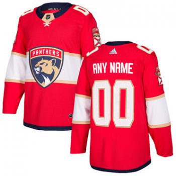 Custom Men's Florida Panthers Red 2017-2018 Home Adidas Hockey Jersey