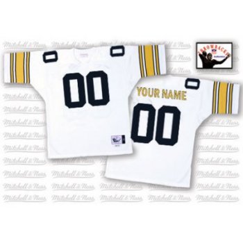 Customized Pittsburgh Steelers Jersey Throwback White Football Jersey