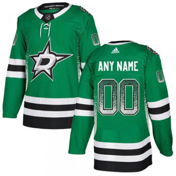 Dallas Stars Green Men's Customized Drift Fashion Adidas Jersey