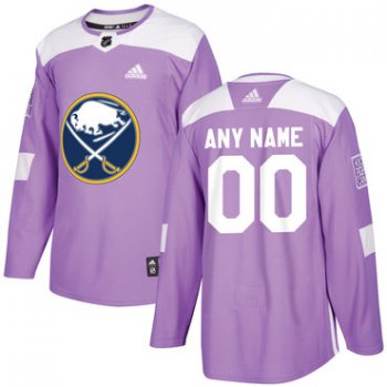 Men's Buffalo Sabres Purple Pink Custom Adidas Hockey Fights Cancer Practice Jersey