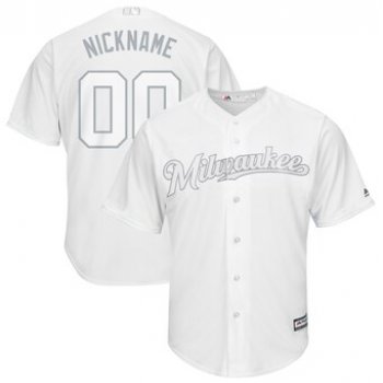 Milwaukee Brewers Majestic 2019 Players' Weekend Cool Base Roster Custom White Jersey