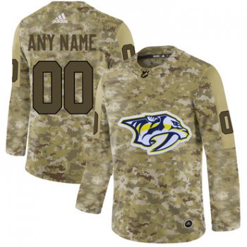 Nashville Predators Camo Men's Customized Adidas Jersey