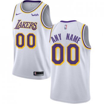 Women's Los Angeles Lakers Authentic White Association Edition Nike NBA Customized Jersey