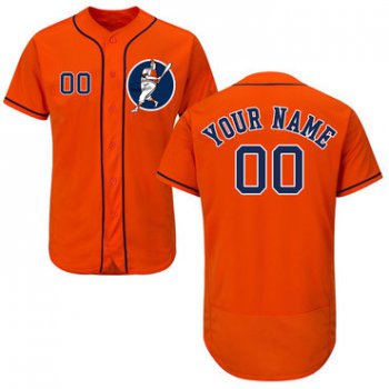 Astros Orange Men's Customized Flexbase New Design Jersey