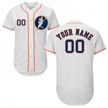 Astros White Men's Customized Flexbase New Design Jersey