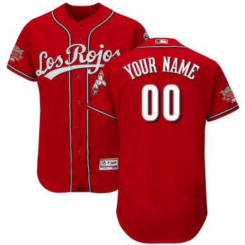 Men's Cincinnati Reds Customized Scarlet 150th Anniversary FlexBase Jersey