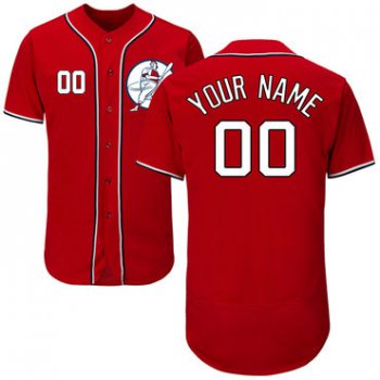 Nationals Red Men's Customized Flexbase New Design Jersey