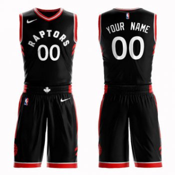 Raptors Black Men's Customized Nike Swingman Jersey(With Shorts)