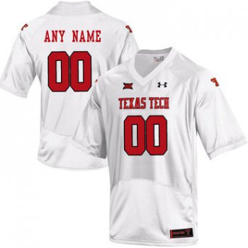 Texas Tech White Men's Customized College Football Jersey