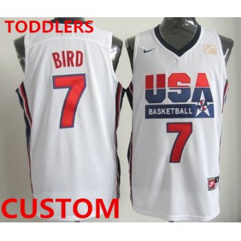 Toddlers Custom 1992 Olympics Team USA White Swingman Jersey