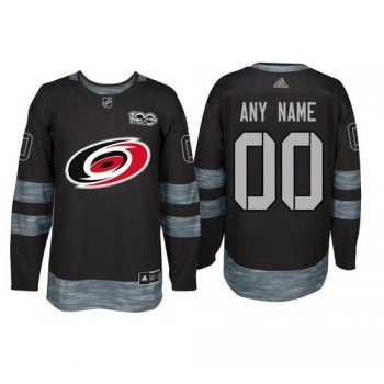 Adidas Carolina Hurricanes Black 1917-2017 100th Anniversary Stitched NHL Custom Jersey