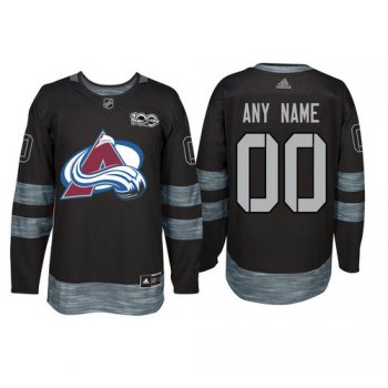 Adidas Colorado Avalanche Black 1917-2017 100th Anniversary Stitched NHL Custom Jersey