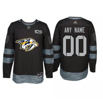 Adidas Nashville Predators Black 1917-2017 100th Anniversary Stitched NHL Custom Jersey