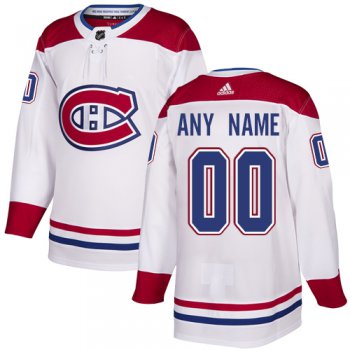 Men's Adidas Montreal Canadiens NHL Authentic White Customized Jersey