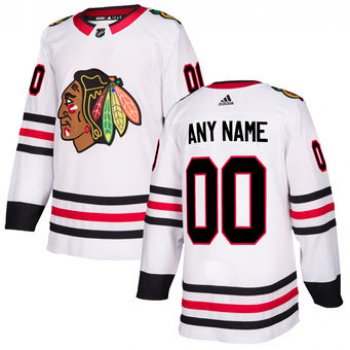 Men's Chicago Blackhawks adidas White Authentic Custom Jersey