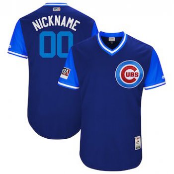 Men's Chicago Cubs Majestic Royal 2018 Players' Weekend Authentic Flex Base Custom Jersey