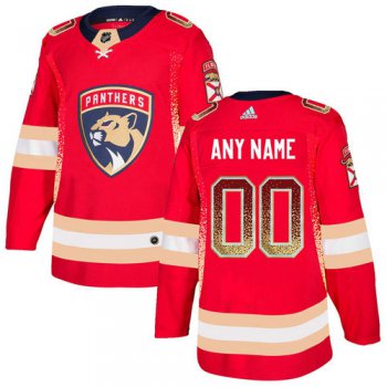 Men's Florida Panthers Red Customized Drift Fashion Adidas Jersey