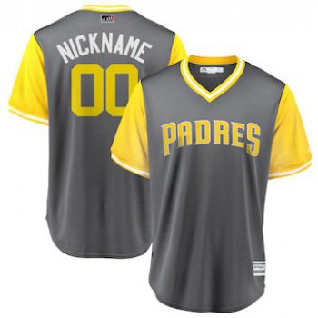 Men's San Diego Padres Majestic Gray 2018 Players' Weekend Cool Base Custom Jersey