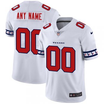 Men's Houston Texans Custom Nike White Team Logo Vapor Limited NFL Jersey