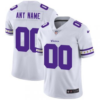 Men's Minnesota Vikings Custom Nike White Team Logo Vapor Limited NFL Jersey