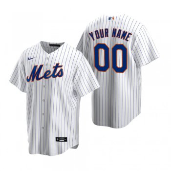 Men's New York Mets Custom Nike White Stitched MLB Cool Base Home Jersey