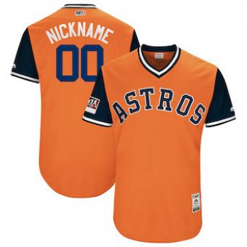 Men's Houston Astros Majestic Orange 2018 Players' Weekend Authentic Flex Base Custom Jersey