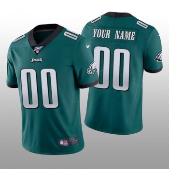 Men's Philadelphia Eagles Custom Midnight Green Vapor Limited 100th Season Jersey