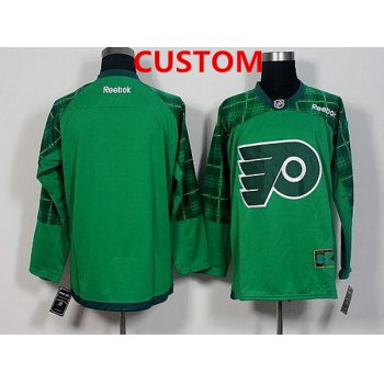 Men's Philadelphia Flyers Custom Green 2016 St. Patrick's Day Hockey Jersey