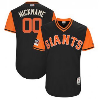 Men's San Francisco Giants Majestic Black 2018 Players' Weekend Authentic Flex Base Custom Jersey