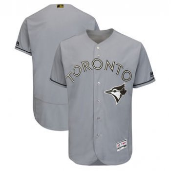 Men's Toronto Blue Jays Majestic Gray 2018 Memorial Day Authentic Collection Flex Base Team Custom Jersey