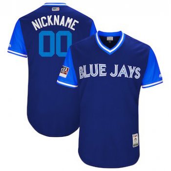 Men's Toronto Blue Jays Majestic Royal 2018 Players' Weekend Authentic Flex Base Custom Jersey