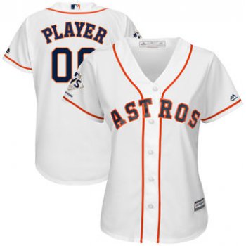 Women's Houston Astros Majestic White 2017 World Series Champions Cool Base Custom Jersey