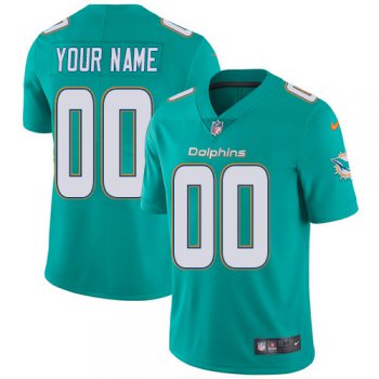 Men's Nike Miami Dolphins Home Aqua Green Stitched Customized Vapor Untouchable Limited NFL Jersey