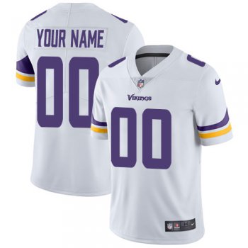 Men's Nike Minnesota Vikings Road White Customized Vapor Untouchable Limited NFL Jersey