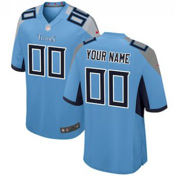 Men's Tennessee Titans Nike Light Blue 2018 Custom Game Jersey