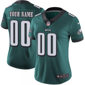 Women's Nike Philadelphia Eagles Home Midnight Green Customized Vapor Untouchable Limited NFL Jersey