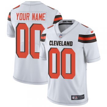 Youth Nike Cleveland Browns Road White Customized Vapor Untouchable Player Limited Jersey